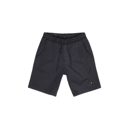 Black Cotton Bermuda Shorts