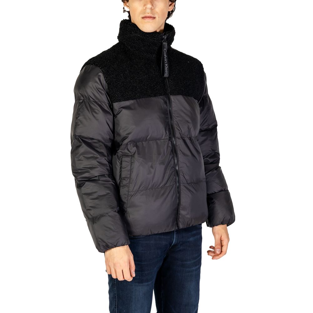 Black Recycled Polyester Jackets & Coat