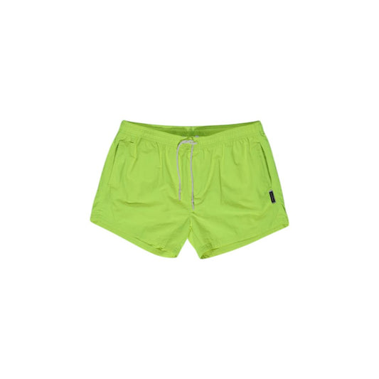 Yellow Polyester Swim Shorts