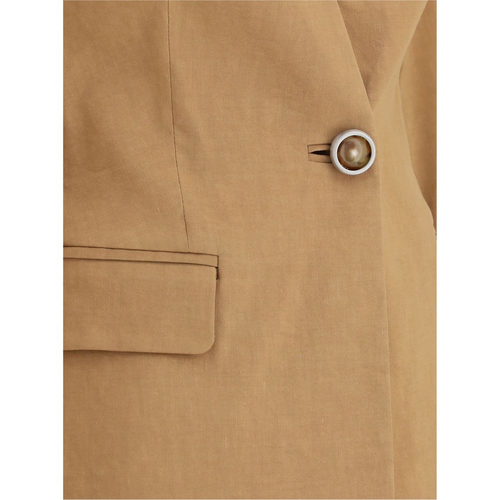 Blazer with semi-transparent details