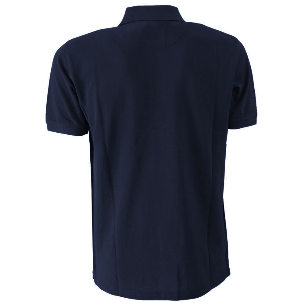 Blue Cotton Men's Polo Shirt