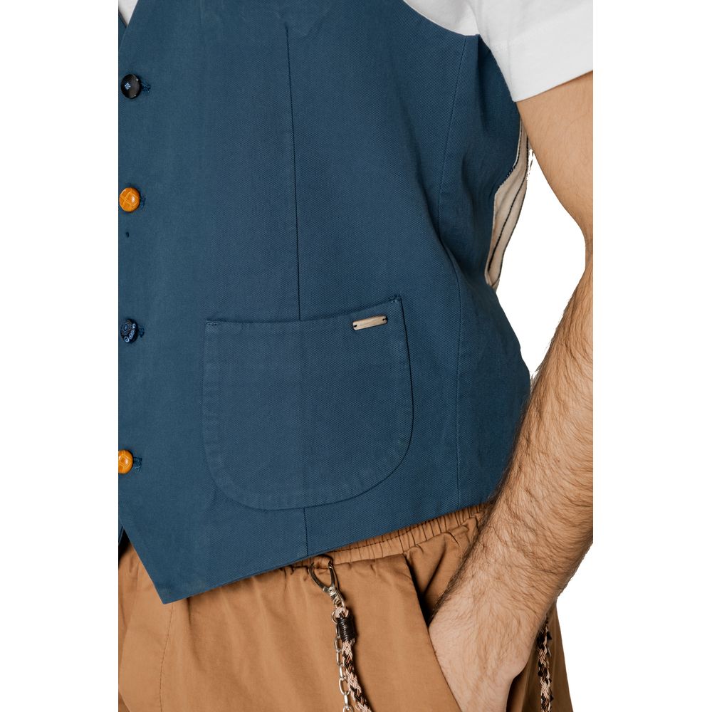 Blue Cotton Waistcoat