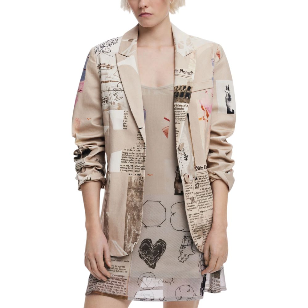 Beige Cotton Suits & Blazer