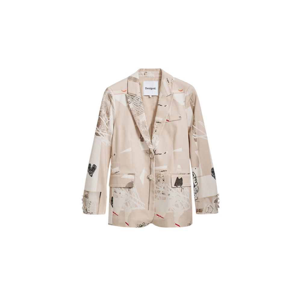 Beige Cotton Suits & Blazer