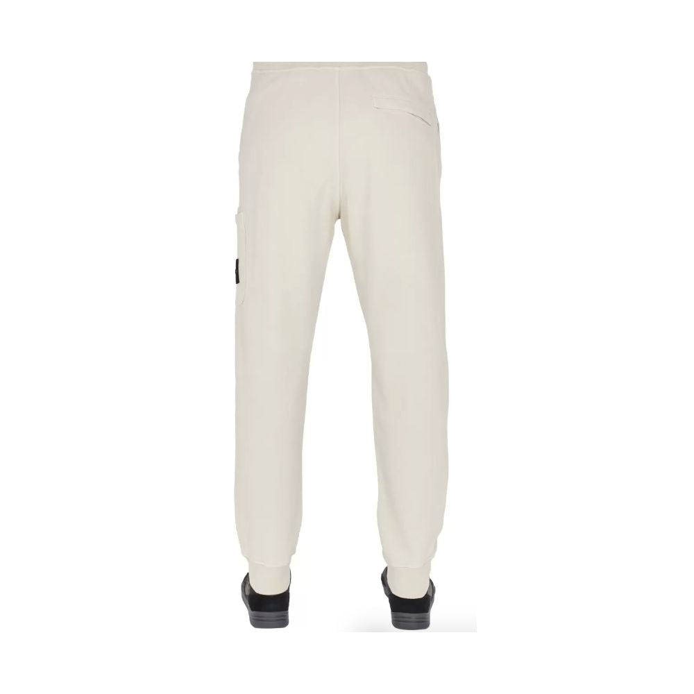 Beige Cotton Men's Tracksuit Trouser