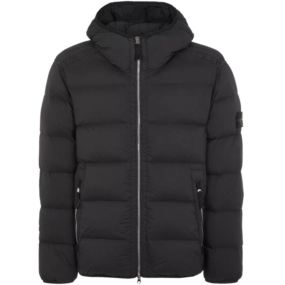 Black Nylon Men Jacket