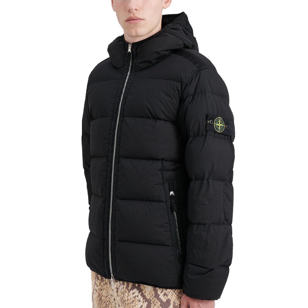 Black Nylon Men Jacket