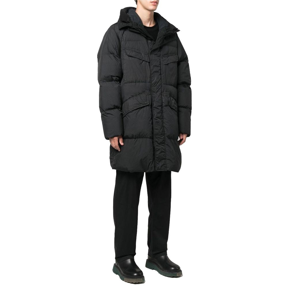 Black Nylon Men Jacket