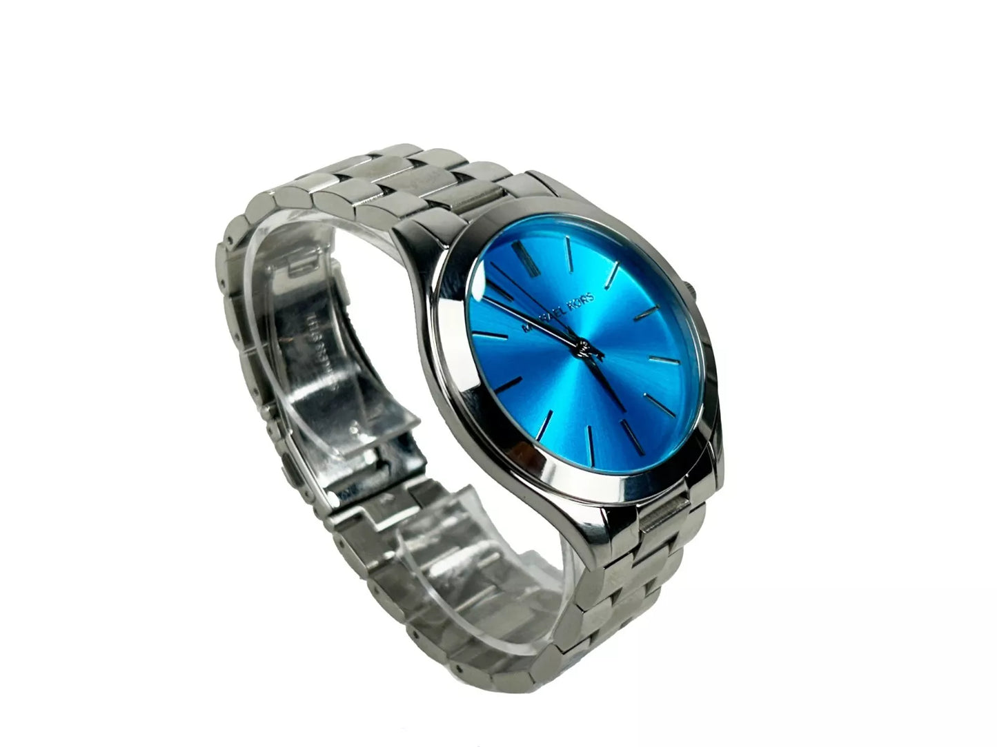 Slim Runway Stainless Steel Watch Blue Silver MK3292
