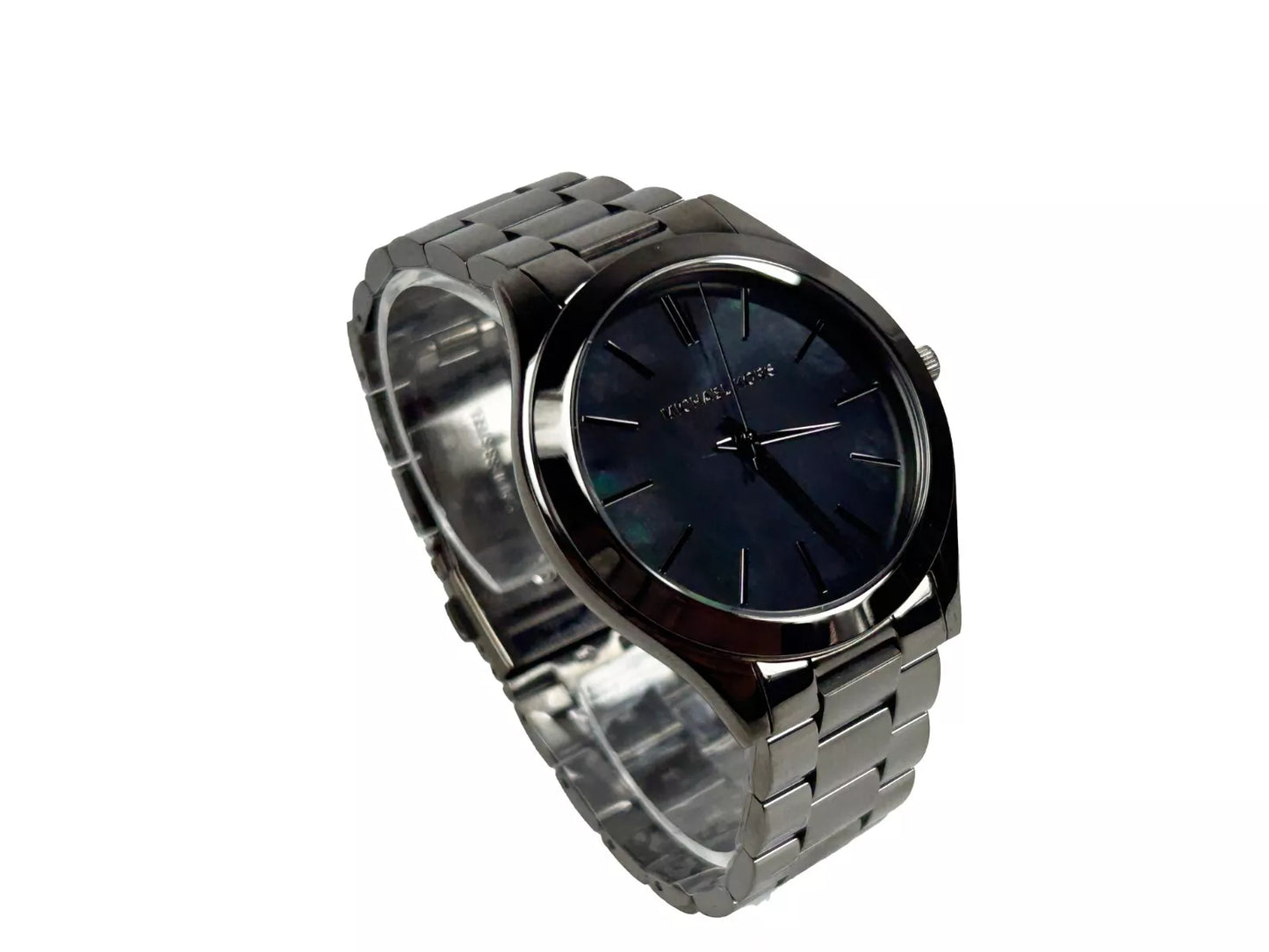 Slim Runway Gun Metal Stainless Steel Watch MK3413