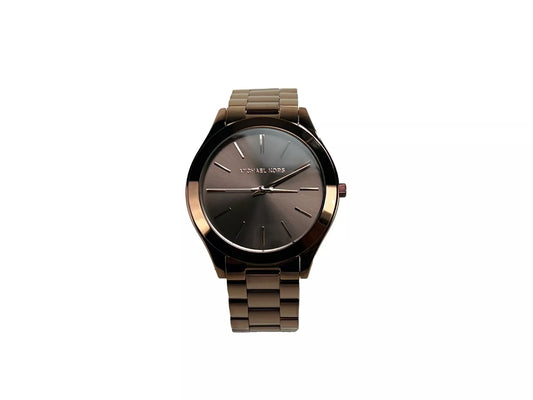 Slim Runway Brown Stainless Steel Watch MK3418