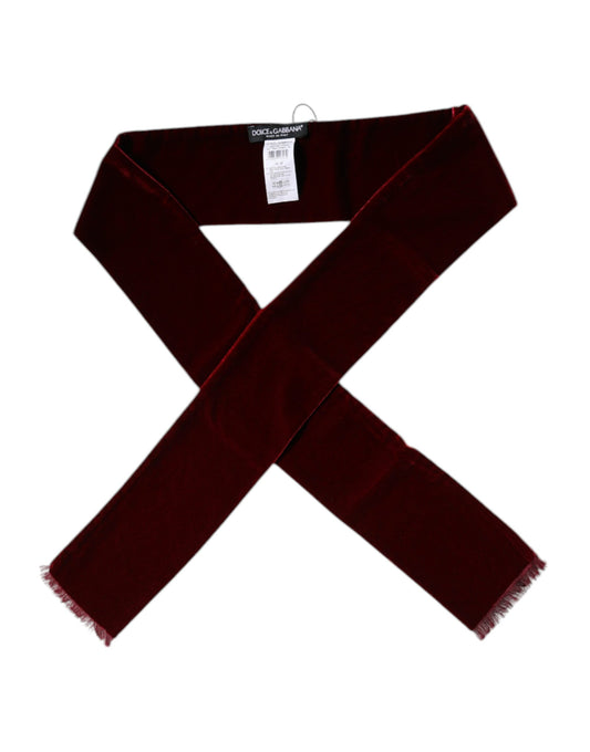 Bordeaux Cotton Silk Fringe Shawl Wrap Scarf