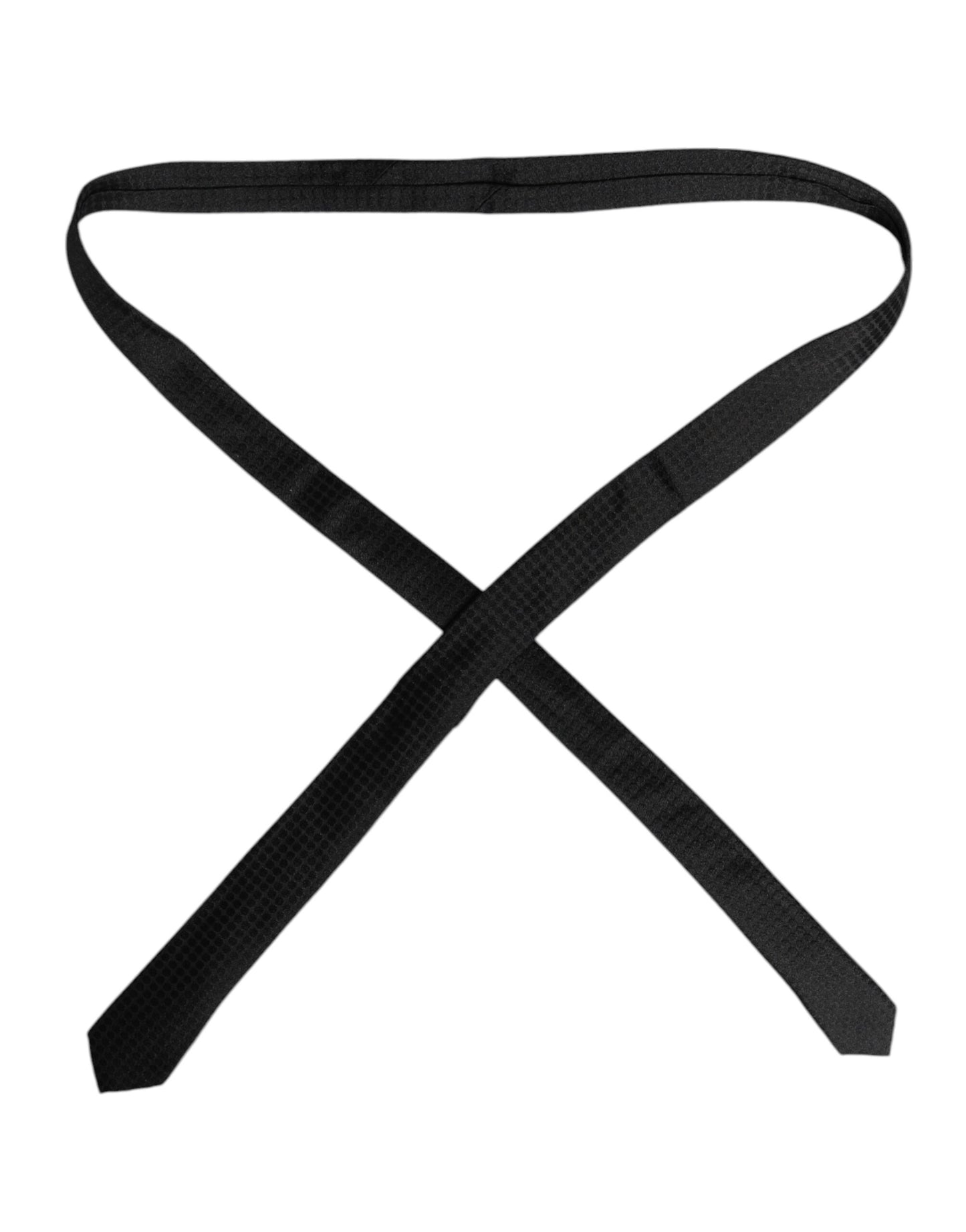 Black Circles Silk Adjustable Necktie Tie