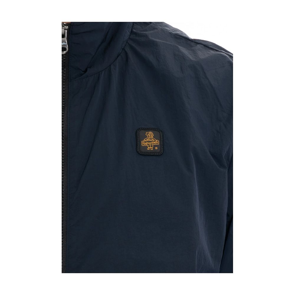 Blue Polyamide Men Jacket