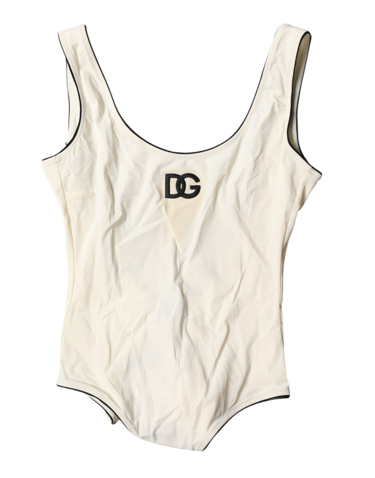 White Black Logo One Piece Beachwear Swimwear