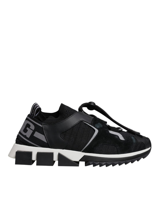Black Mesh Sorrento Trekking Sneakers Shoes