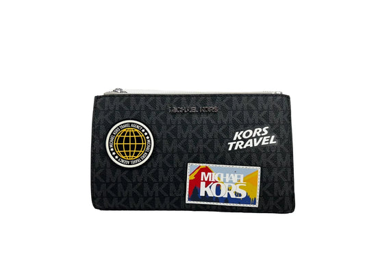 Jet Set Travel Double Zip Wristlet Wallet
