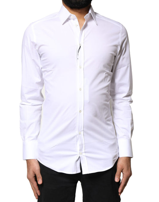 White GOLD Cotton Long Sleeves Dress Shirt