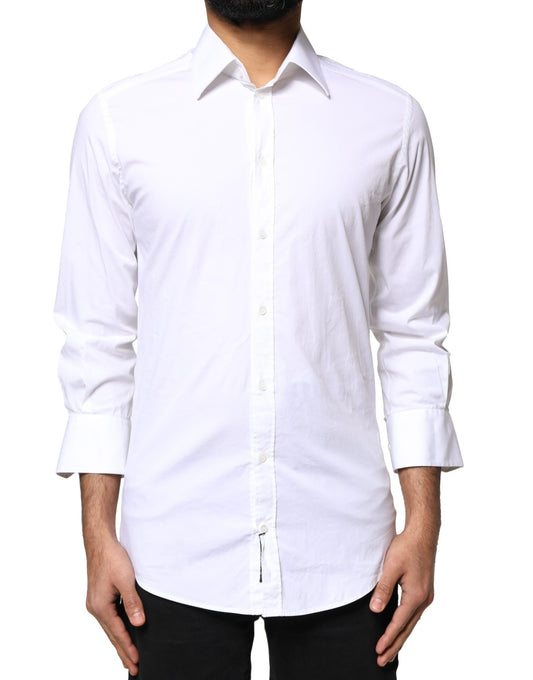 White GOLD Cotton Long Sleeves Men Dress Shirt