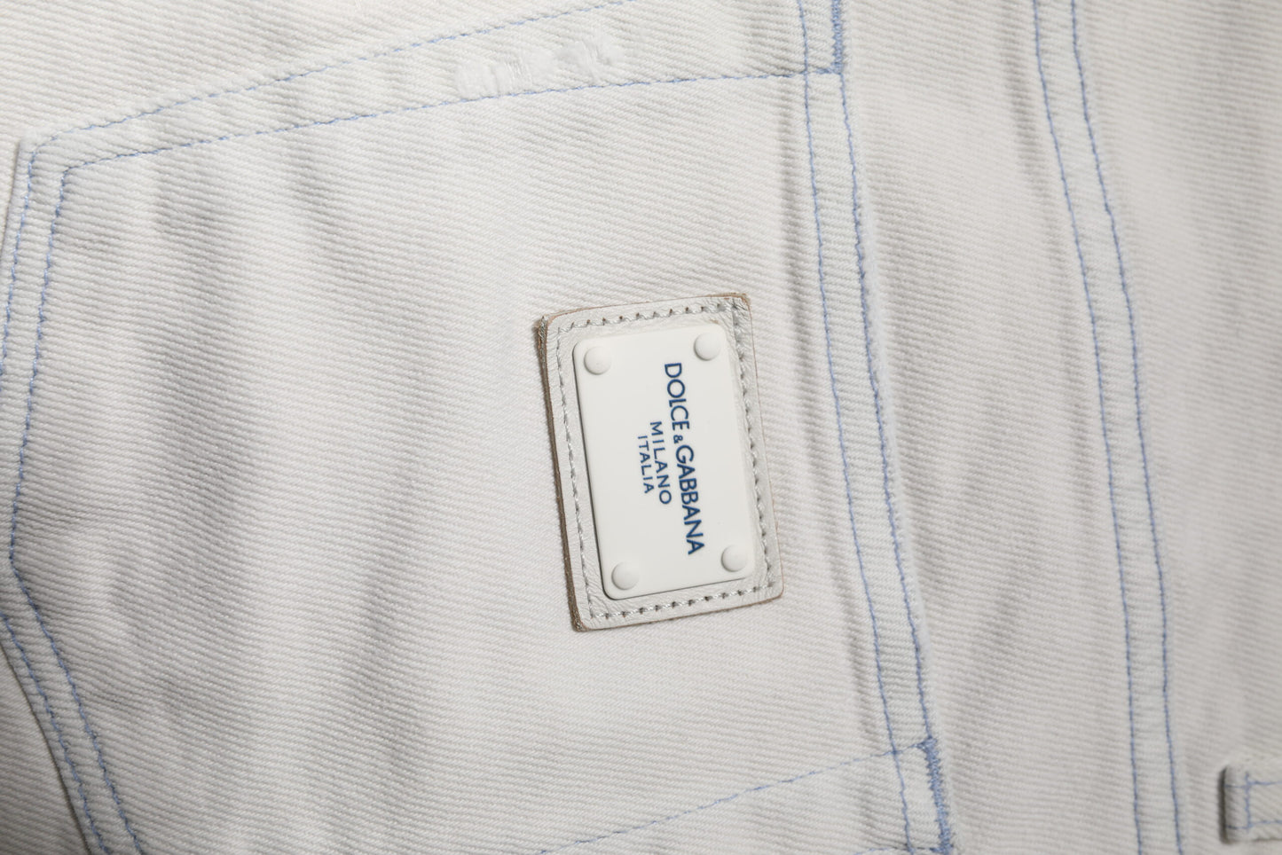 White Cotton Stretch Skinny Slim Denim Jeans