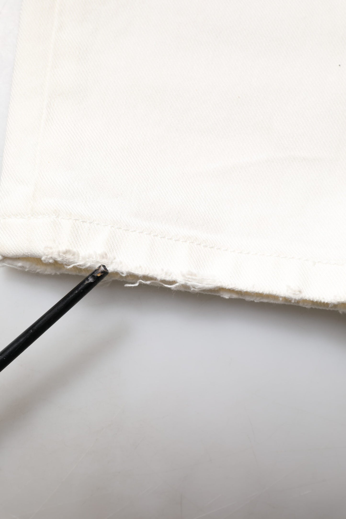 White Tattered Graffiti Skinny Denim Jeans