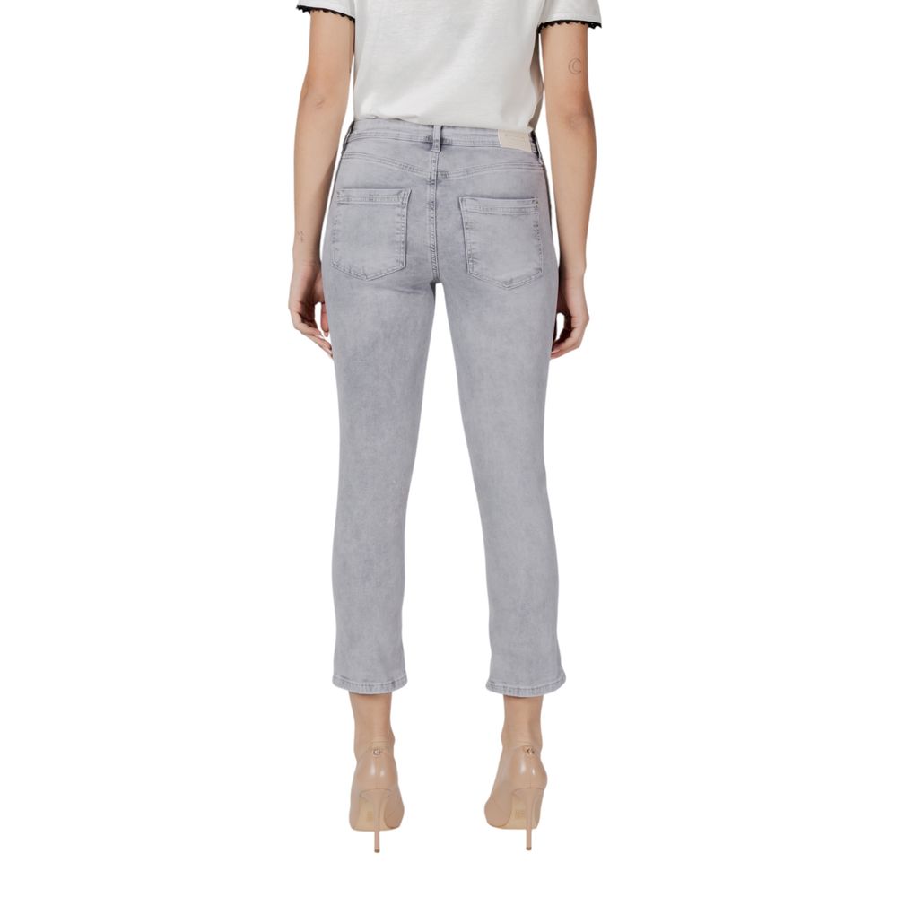 Gray Cotton Slim Fit Jean