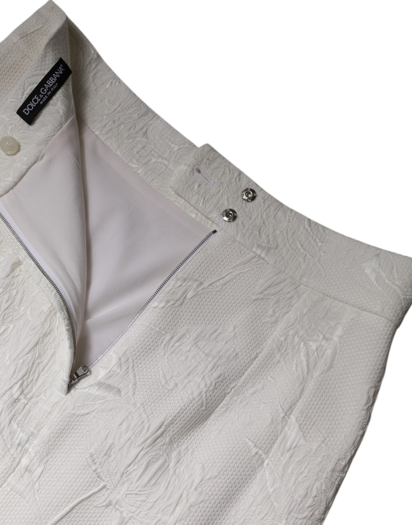 White High Waist Knee Length Pencil Skirt