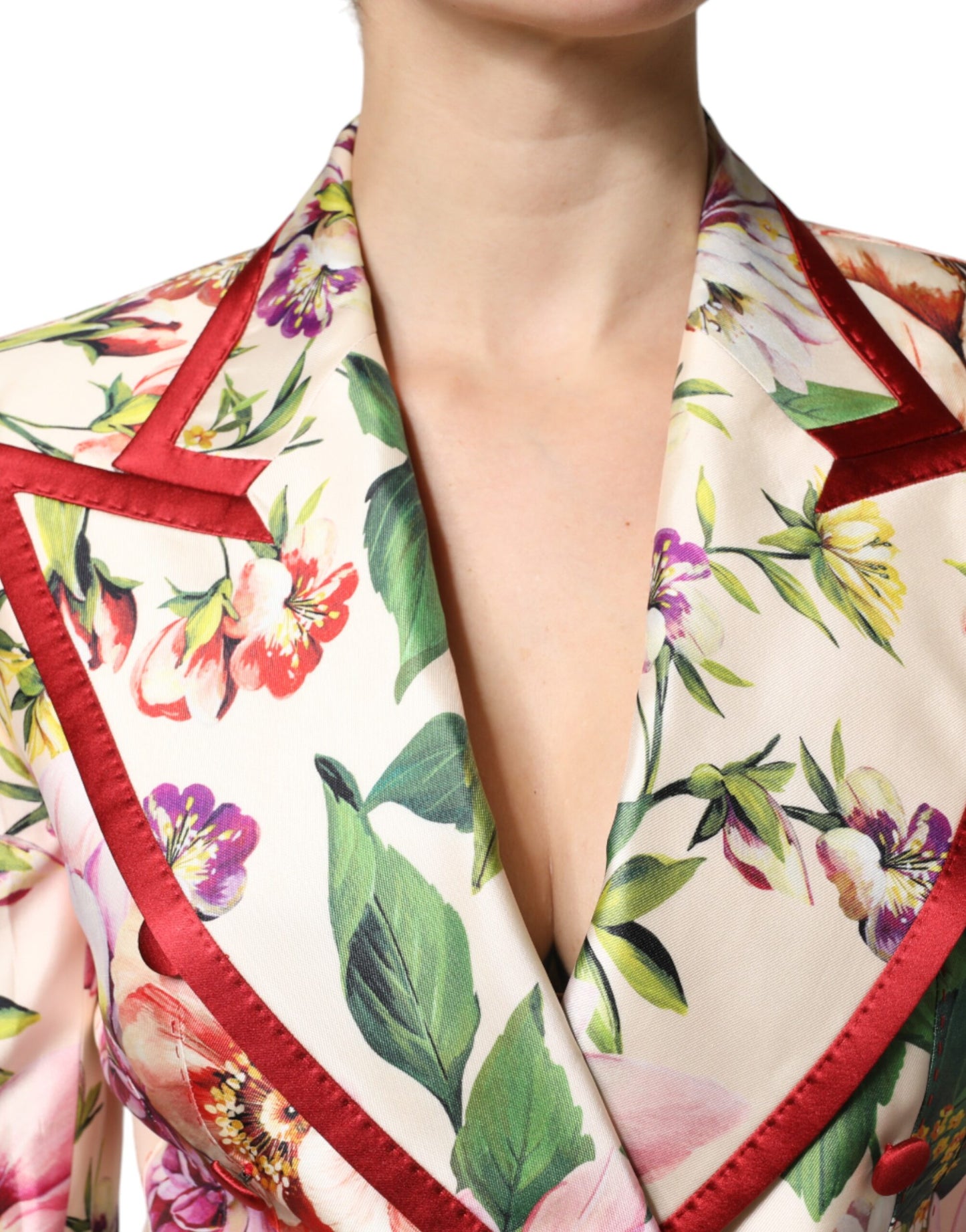 Multicolor Floral Double Breasted Jacket