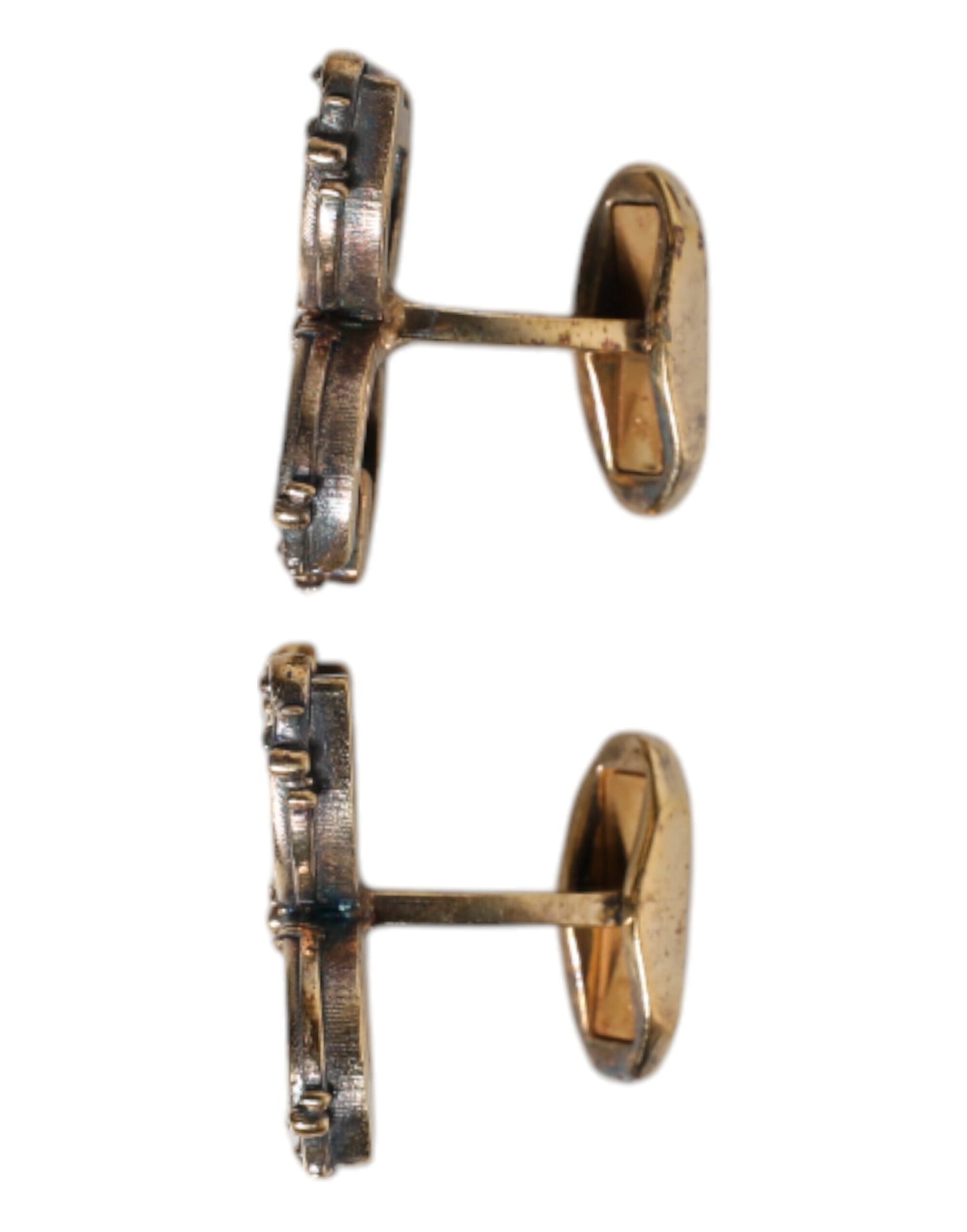 Gold Tone 925 Sterling Silver DG Logo Accessory Cufflink