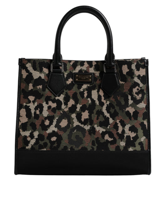 Multicolor Leopard Shopping Tote Shoulder Bag