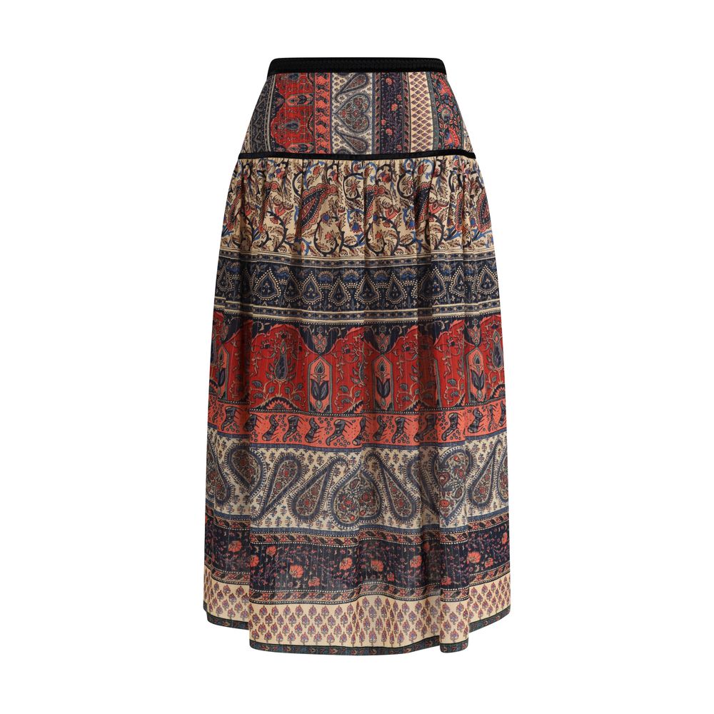 Voyage Imaginaire midi Skirt