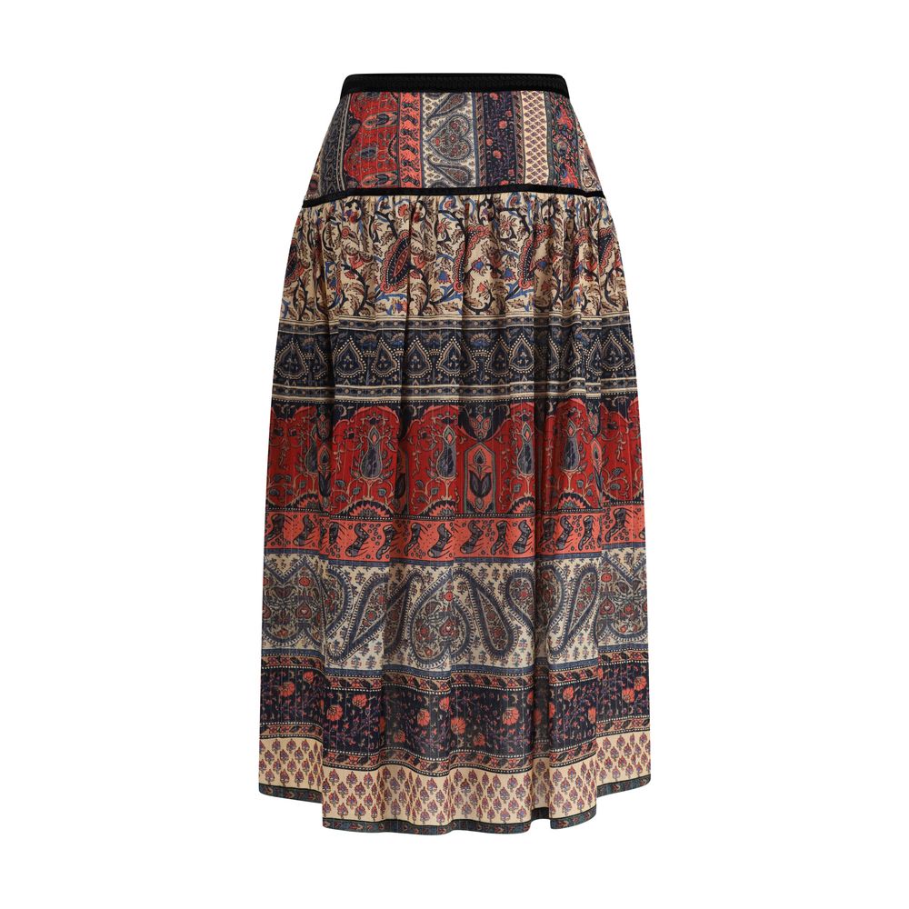 Voyage Imaginaire midi Skirt
