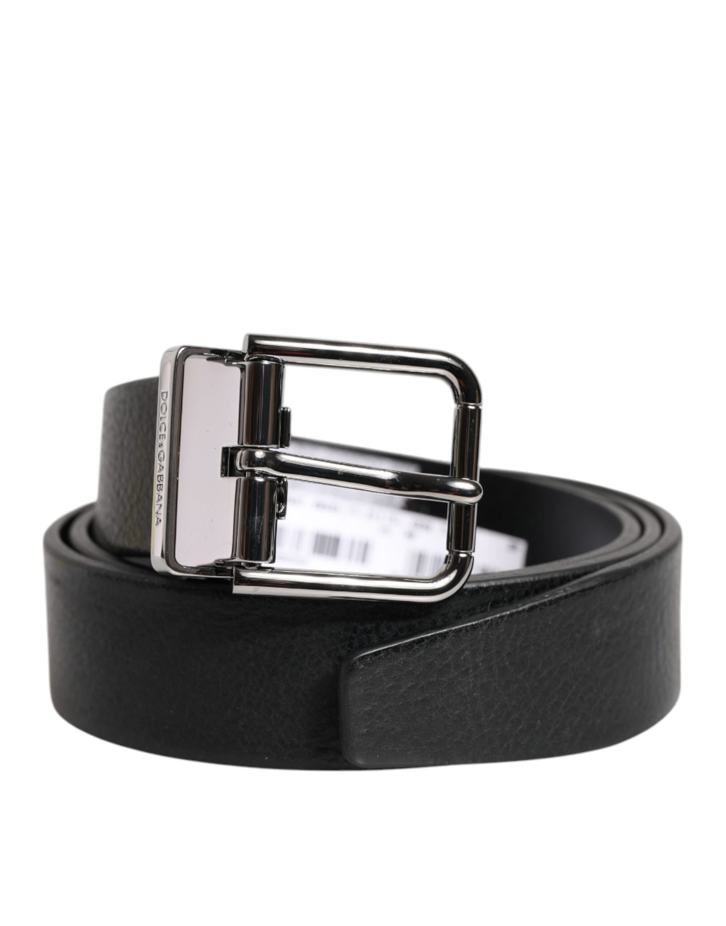 Black Leather Classic Metal Waist Buckle Belt