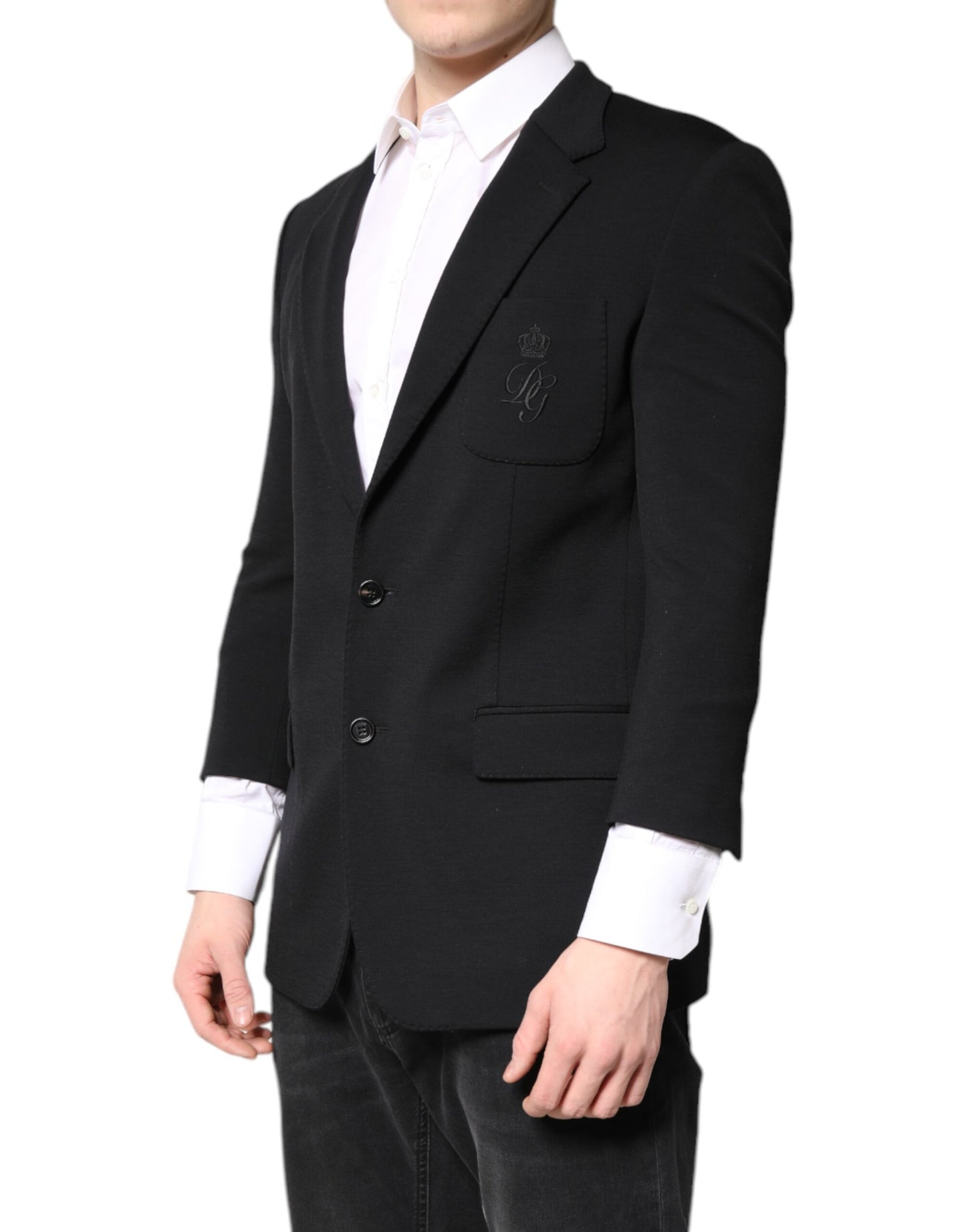 Black Single Breasted Men Coat Blazer Suit