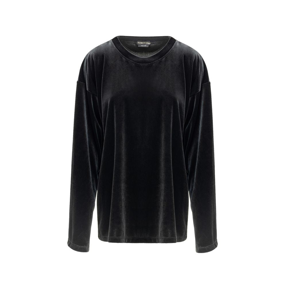 Black Synthetic Sweatshirt
