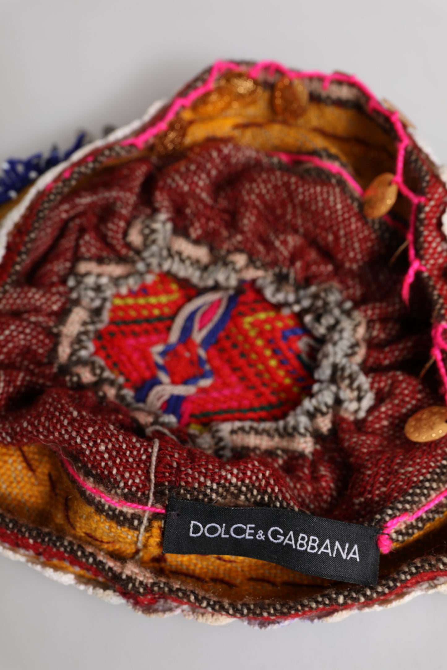 Multicolor Floral Sequin Knitted Embellished Hat