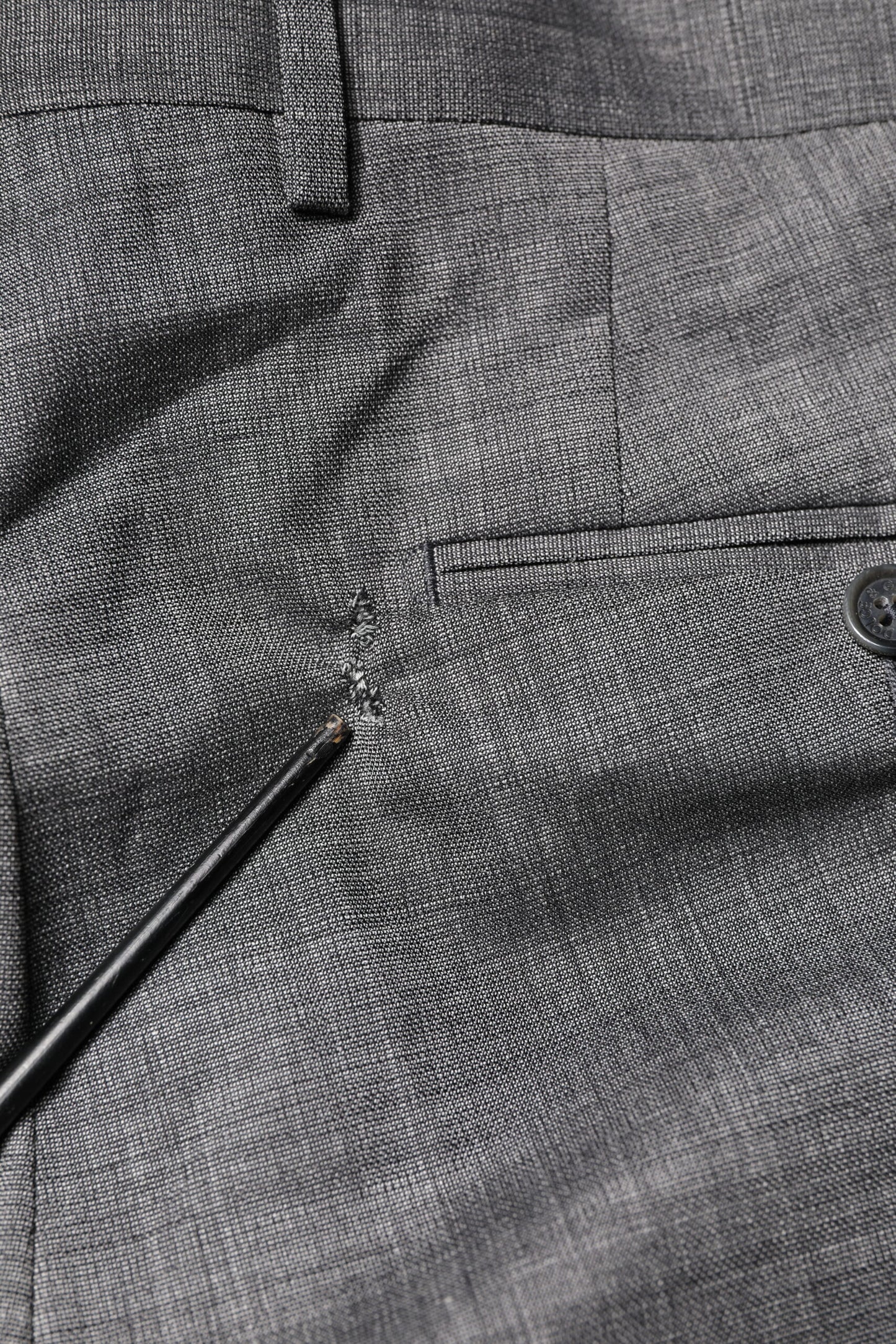 Gray Wool Single Breasted 2 Piece Suit
