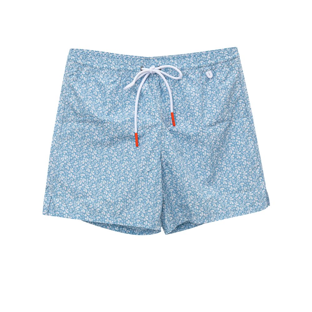 Blue Polyester Swim Shorts