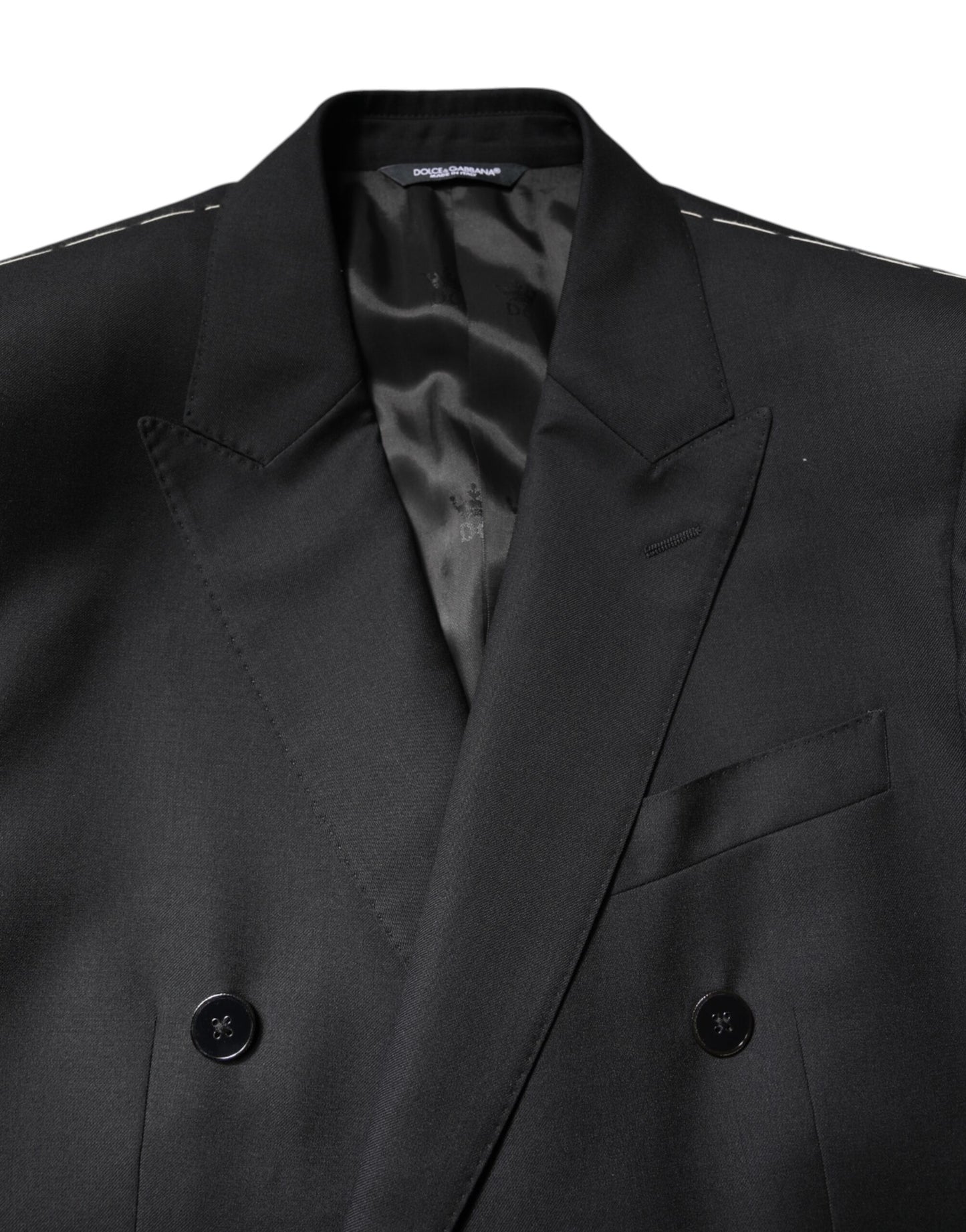 Black MARTINI Double Breasted Coat Blazer