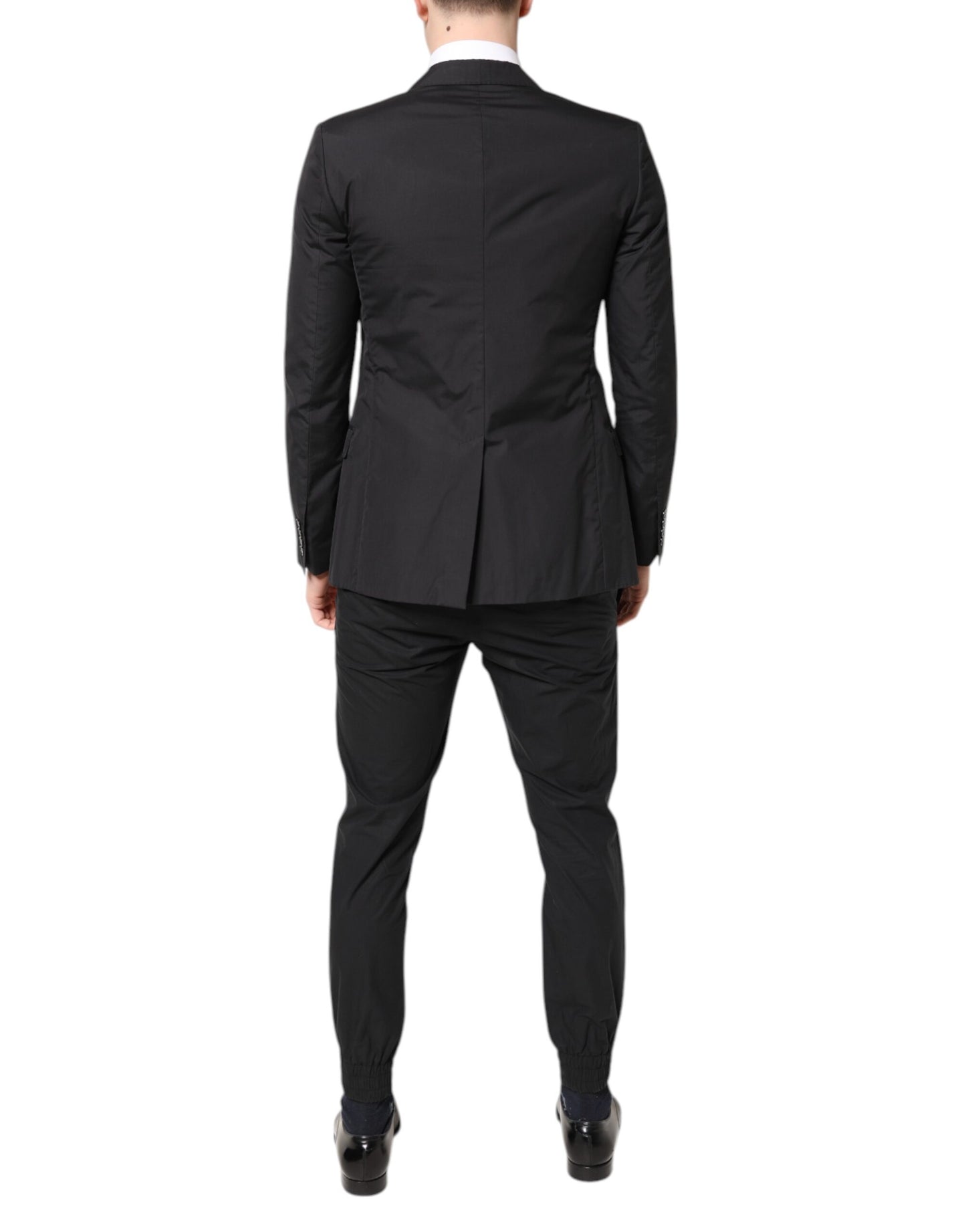 Black Cotton TAORMINA Formal 2 Piece Suit