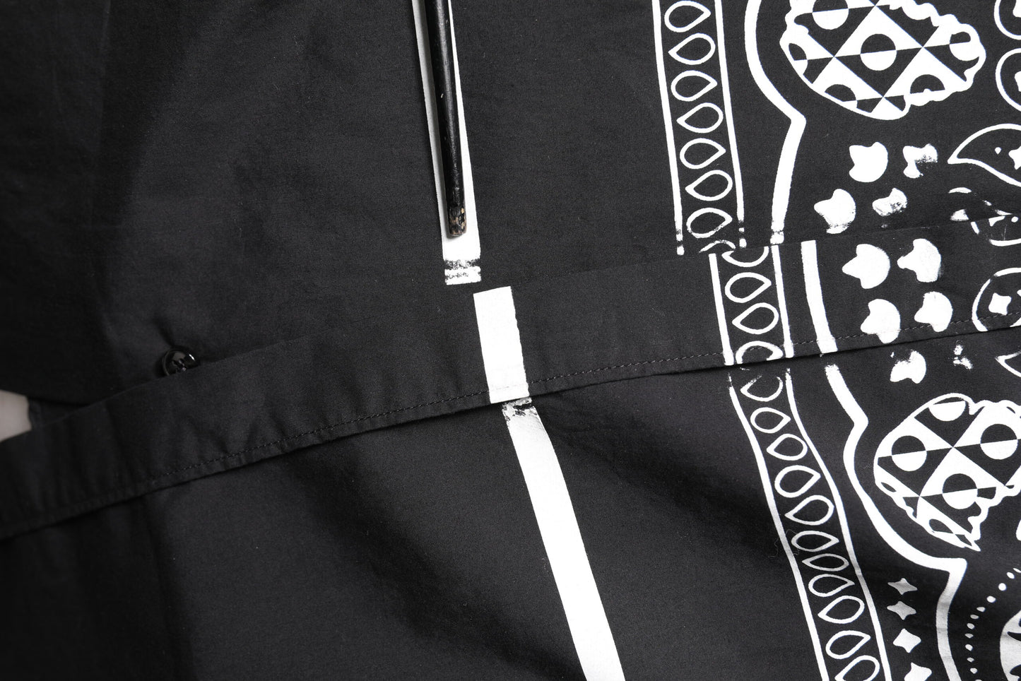 Black White Bandana Cotton Formal Dress Shirt