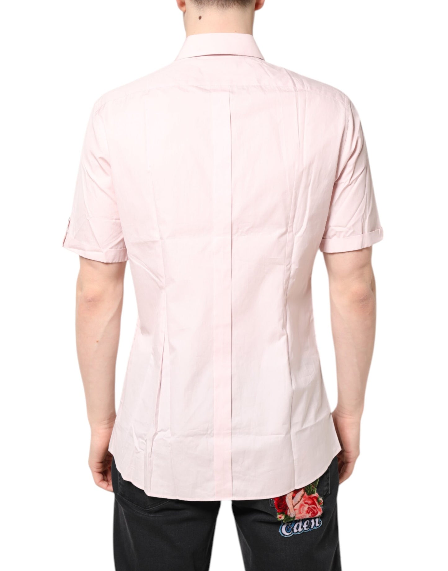 Pink Short Sleeves Cotton GOLD Casual Shirt