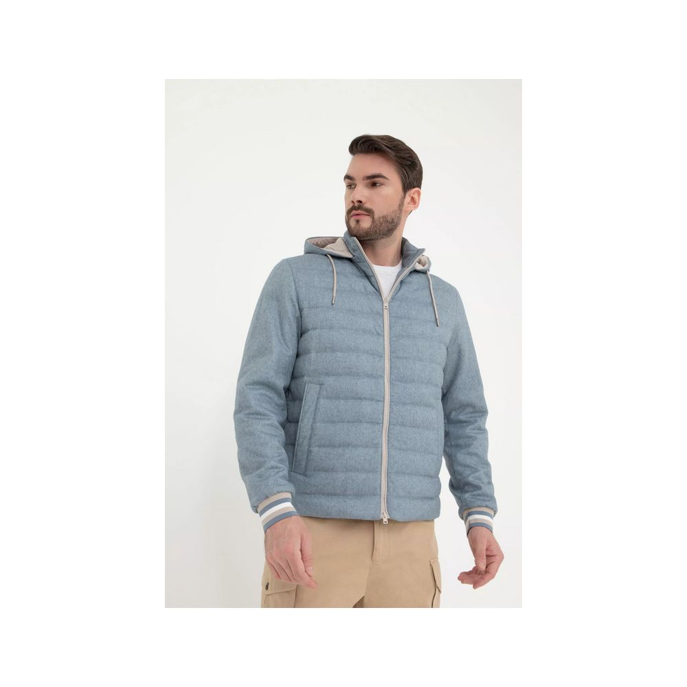 Blue Silk Men Jacket