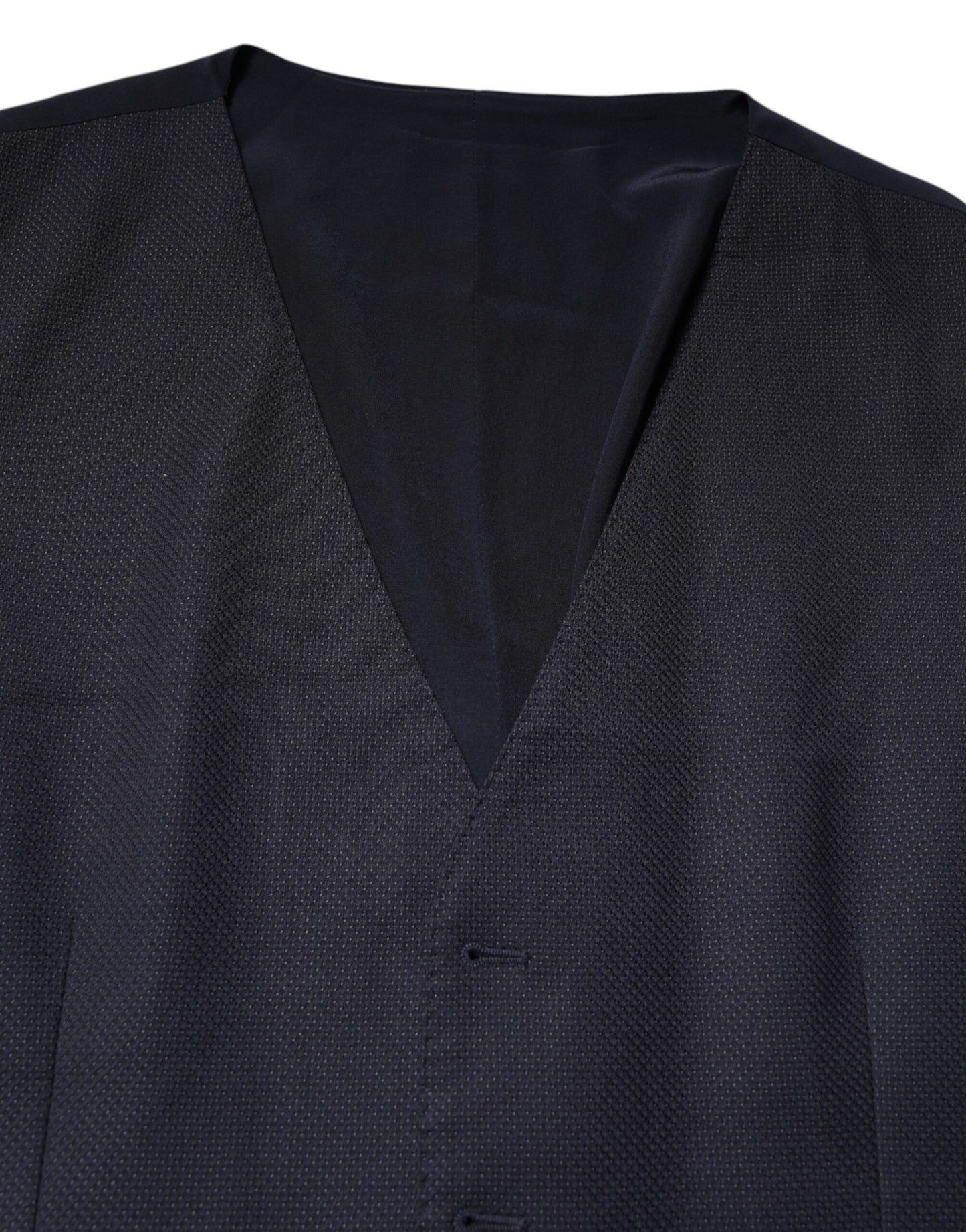 Black Wool Waistcoat Dress Formal Vest