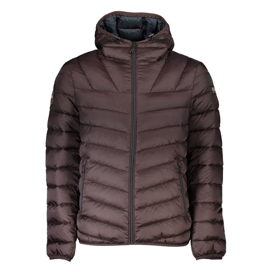 Brown Polyamide Men Jacket