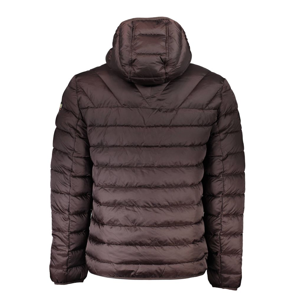 Brown Polyamide Men Jacket
