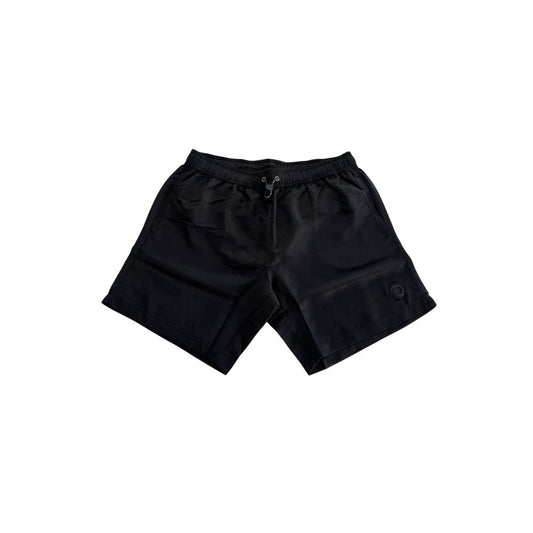 Black Polyester Men Swim Shorts
