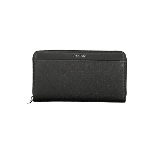 Black Polyester Women Wallet