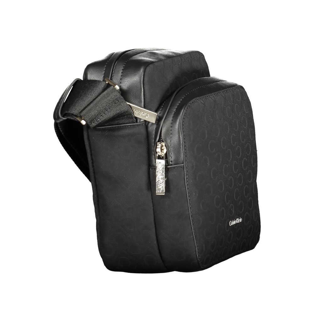 Black Polyester Men Shoulder Bag