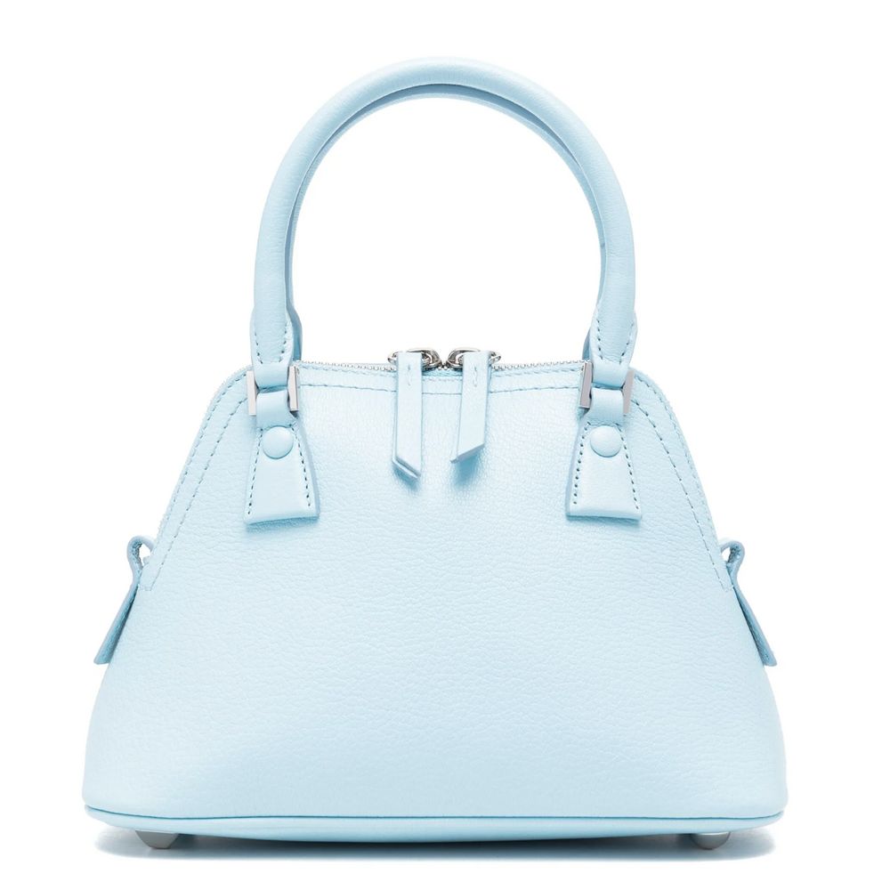 Blue Leather Handbag